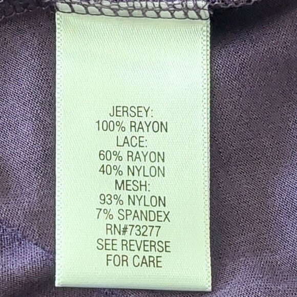 Vera Wang Purple Short Sleeve Women's Top Size L - Picture 7 of 8